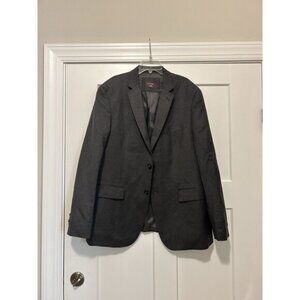 Untuckit Sport Coat Blazer Mens 42R Gray Notch Lapel Side Vent Half Canvas Wool